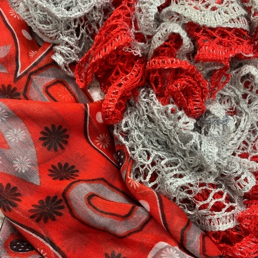 Scarlet and Gray‎ Scarf Set (2 pieces) Ohio State